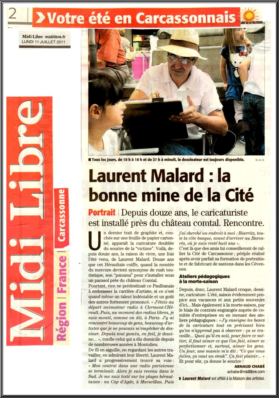 Midi Libre - Cité médiévale de Carcassonne -11 juillet 2011.